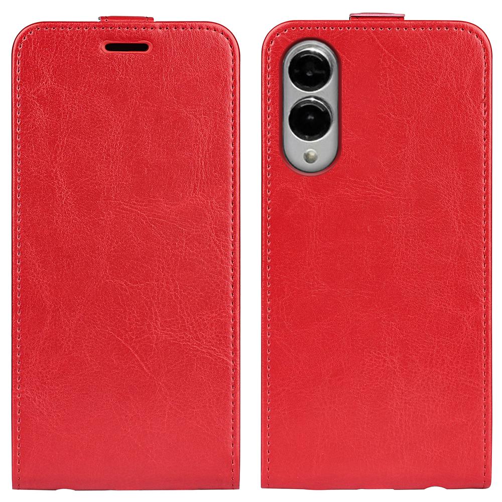 Samsung Galaxy S25 Edge 5G Texture Vertical Flip Leather Wallet Case with Card Slot, PU TPU Shockproof Protective Cover, Anti-Drop Magnetic Folio Phone Case