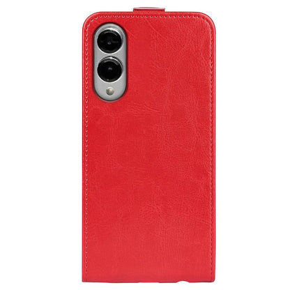 Samsung Galaxy S25 Edge 5G Texture Vertical Flip Leather Wallet Case with Card Slot, PU TPU Shockproof Protective Cover, Anti-Drop Magnetic Folio Phone Case