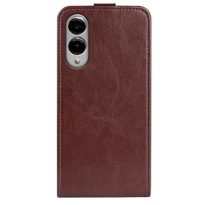 Samsung Galaxy S25 Edge 5G Texture Vertical Flip Leather Wallet Case with Card Slot, PU TPU Shockproof Protective Cover, Anti-Drop Magnetic Folio Phone Case