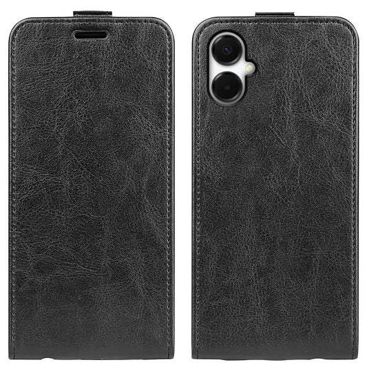 Samsung Galaxy A06 5G Texture Vertical Flip Leather Wallet Case with Card Slot, PU TPU Shockproof Protective Cover, Anti-Drop Magnetic Folio Phone Case