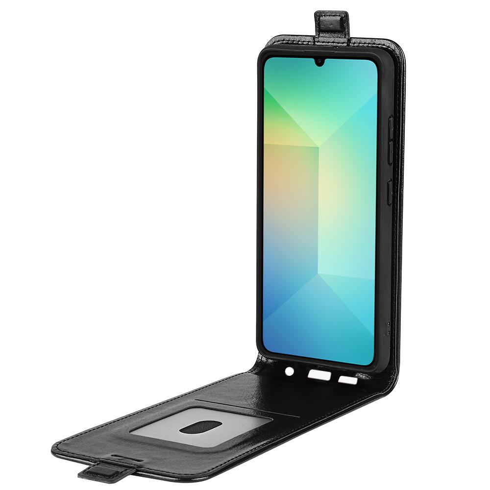 Samsung Galaxy A06 5G Texture Vertical Flip Leather Wallet Case with Card Slot, PU TPU Shockproof Protective Cover, Anti-Drop Magnetic Folio Phone Case