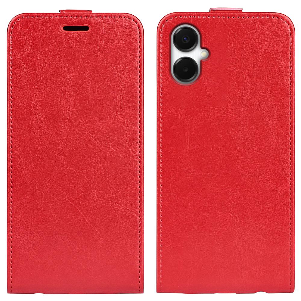 Samsung Galaxy A06 5G Texture Vertical Flip Leather Wallet Case with Card Slot, PU TPU Shockproof Protective Cover, Anti-Drop Magnetic Folio Phone Case