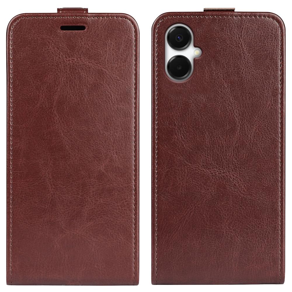 Samsung Galaxy A06 5G Texture Vertical Flip Leather Wallet Case with Card Slot, PU TPU Shockproof Protective Cover, Anti-Drop Magnetic Folio Phone Case