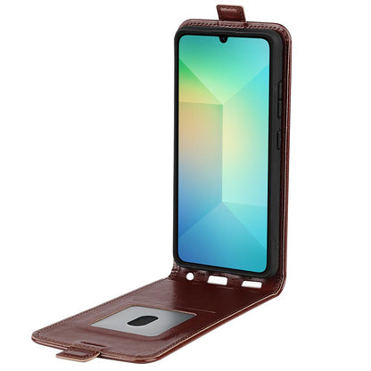 Samsung Galaxy A06 5G Texture Vertical Flip Leather Wallet Case with Card Slot, PU TPU Shockproof Protective Cover, Anti-Drop Magnetic Folio Phone Case