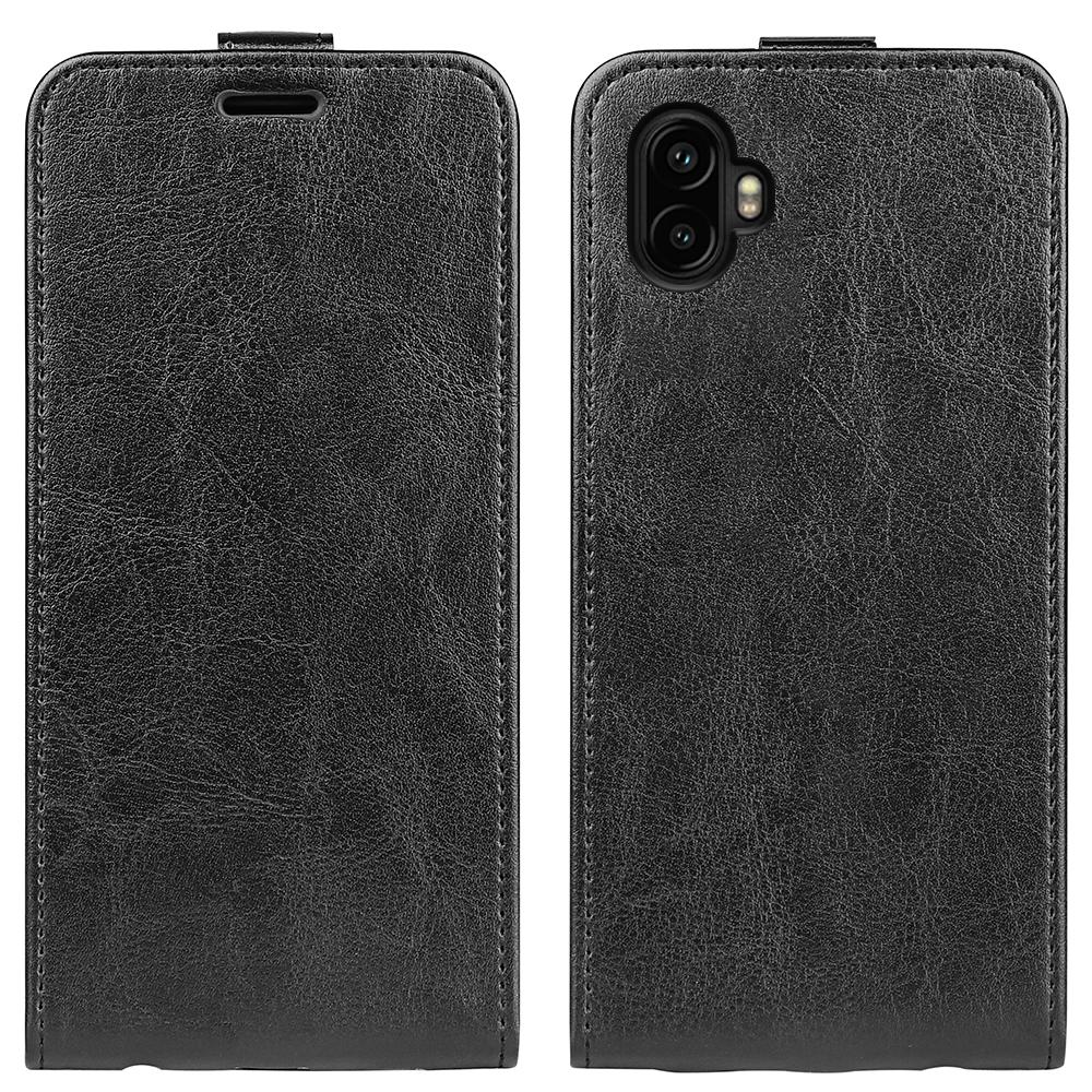 Samsung Galaxy Xcover 7 Pro Texture Vertical Flip Leather Wallet Case with Card Slot, PU TPU Shockproof Protective Cover, Anti-Drop Magnetic Folio Phone Case