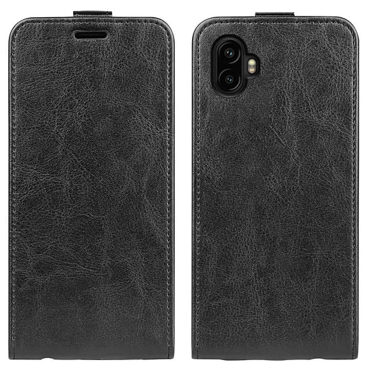 Samsung Galaxy Xcover 7 Pro Texture Vertical Flip Leather Wallet Case with Card Slot, PU TPU Shockproof Protective Cover, Anti-Drop Magnetic Folio Phone Case