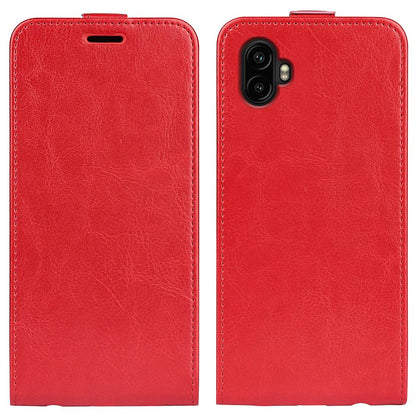 Samsung Galaxy Xcover 7 Pro Texture Vertical Flip Leather Wallet Case with Card Slot, PU TPU Shockproof Protective Cover, Anti-Drop Magnetic Folio Phone Case