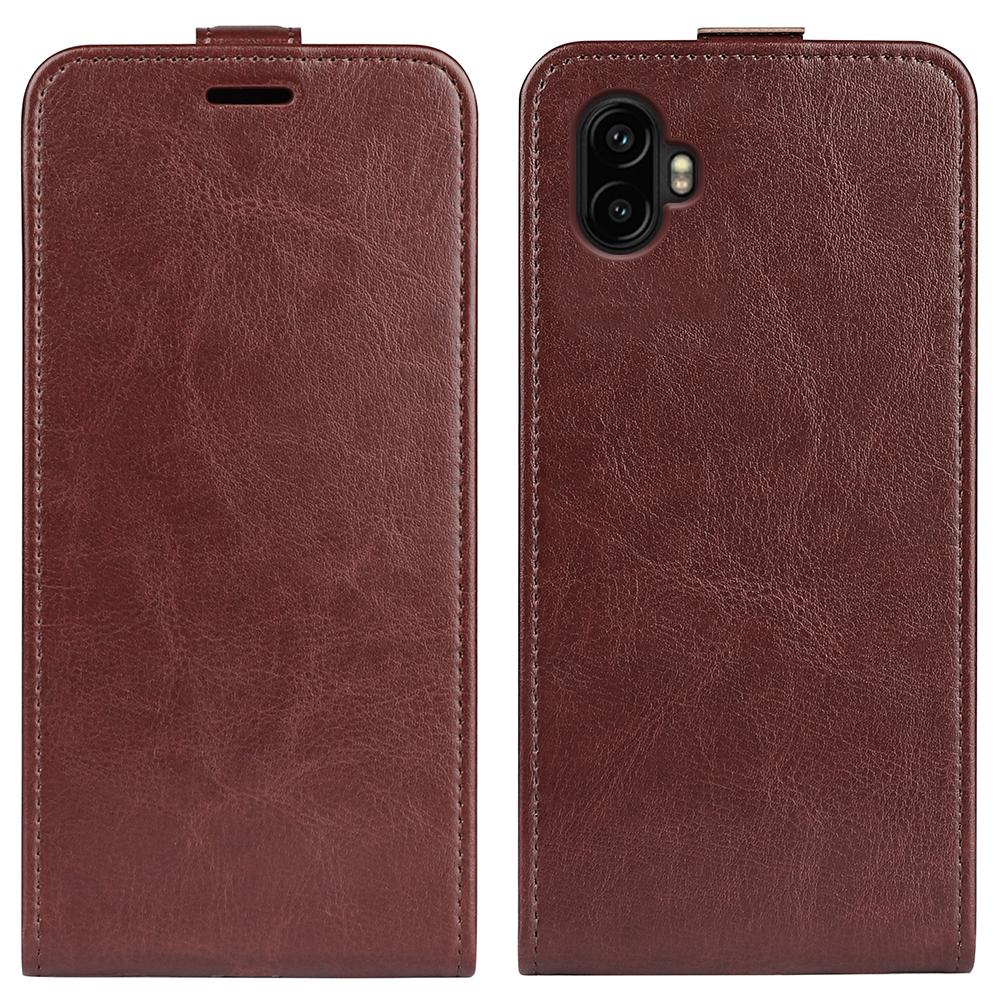 Samsung Galaxy Xcover 7 Pro Texture Vertical Flip Leather Wallet Case with Card Slot, PU TPU Shockproof Protective Cover, Anti-Drop Magnetic Folio Phone Case