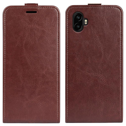 Samsung Galaxy Xcover 7 Pro Texture Vertical Flip Leather Wallet Case with Card Slot, PU TPU Shockproof Protective Cover, Anti-Drop Magnetic Folio Phone Case