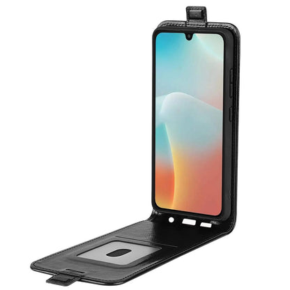 Samsung Galaxy F16 Texture Vertical Flip Leather Wallet Case with Card Slot, PU TPU Shockproof Protective Cover, Anti-Drop Magnetic Folio Phone Case