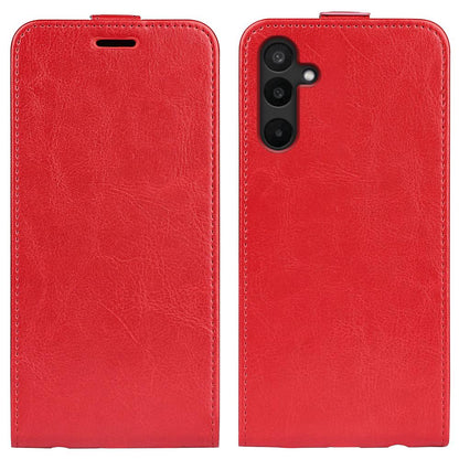 Samsung Galaxy M16 Texture Vertical Flip Leather Wallet Case with Card Slot, PU TPU Shockproof Protective Cover, Anti-Drop Magnetic Folio Phone Case