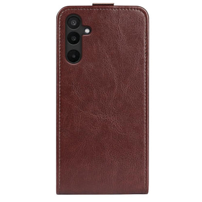 Samsung Galaxy F16 Texture Vertical Flip Leather Wallet Case with Card Slot, PU TPU Shockproof Protective Cover, Anti-Drop Magnetic Folio Phone Case