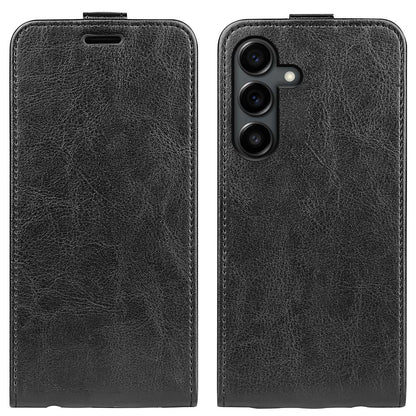 Samsung Galaxy S25 FE 5G Texture Vertical Flip Leather Wallet Case with Card Slot, PU TPU Shockproof Protective Cover, Anti-Drop Magnetic Folio Phone Case