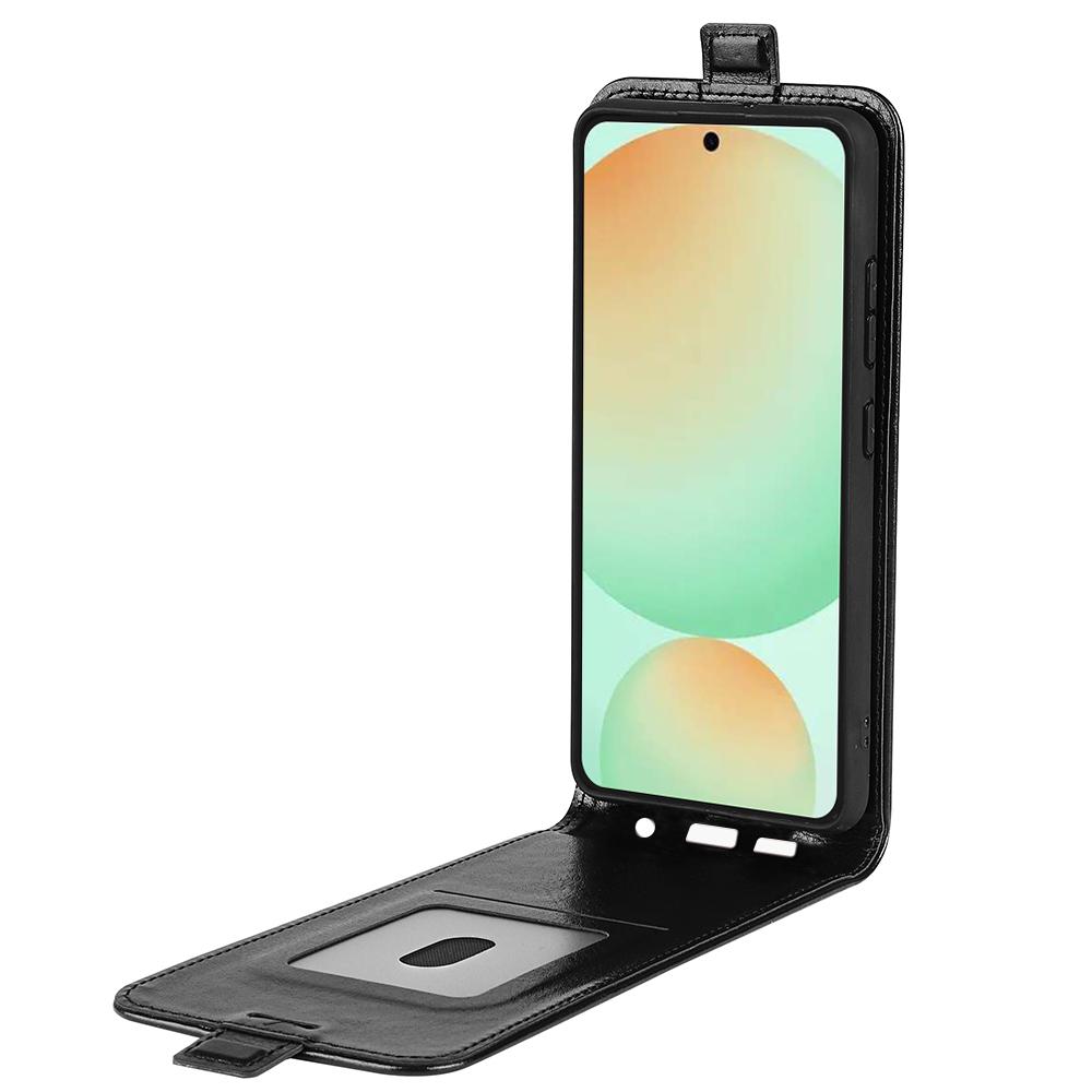 Samsung Galaxy S25 FE 5G Texture Vertical Flip Leather Wallet Case with Card Slot, PU TPU Shockproof Protective Cover, Anti-Drop Magnetic Folio Phone Case