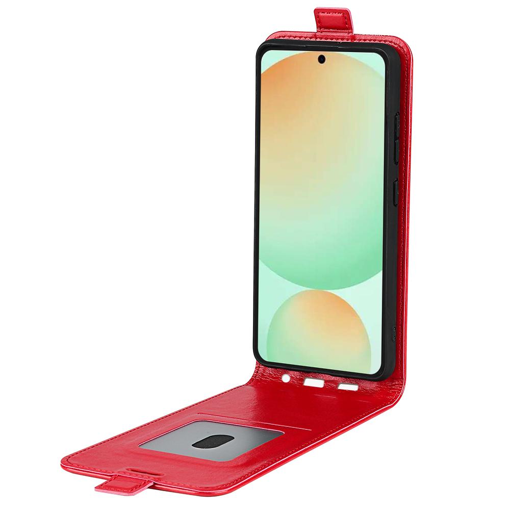 Samsung Galaxy S25 FE 5G Texture Vertical Flip Leather Wallet Case with Card Slot, PU TPU Shockproof Protective Cover, Anti-Drop Magnetic Folio Phone Case