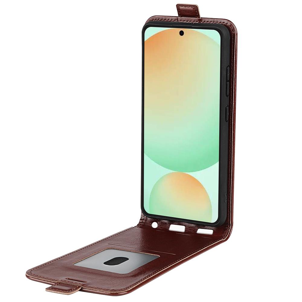 Samsung Galaxy S25 FE 5G Texture Vertical Flip Leather Wallet Case with Card Slot, PU TPU Shockproof Protective Cover, Anti-Drop Magnetic Folio Phone Case