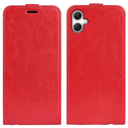 Samsung Galaxy A07 4G Texture Vertical Flip Leather Wallet Case with Card Slot, PU TPU Shockproof Protective Cover, Anti-Drop Magnetic Folio Phone Case