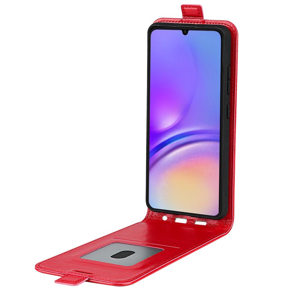 Samsung Galaxy A07 4G Texture Vertical Flip Leather Wallet Case with Card Slot, PU TPU Shockproof Protective Cover, Anti-Drop Magnetic Folio Phone Case