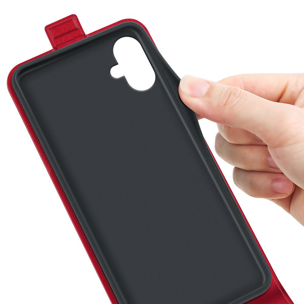 Samsung Galaxy A07 4G Texture Vertical Flip Leather Wallet Case with Card Slot, PU TPU Shockproof Protective Cover, Anti-Drop Magnetic Folio Phone Case