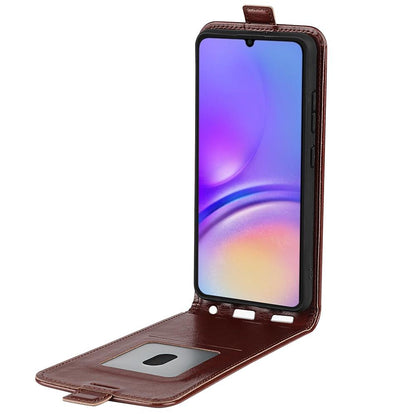 Samsung Galaxy A07 4G Texture Vertical Flip Leather Wallet Case with Card Slot, PU TPU Shockproof Protective Cover, Anti-Drop Magnetic Folio Phone Case