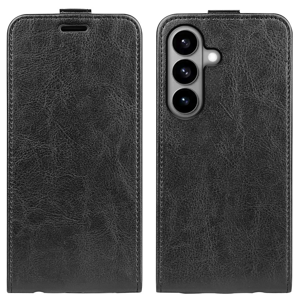 Samsung Galaxy S26 5G Texture Vertical Flip Leather Wallet Case with Card Slot, PU TPU Shockproof Protective Cover, Anti-Drop Magnetic Folio Phone Case
