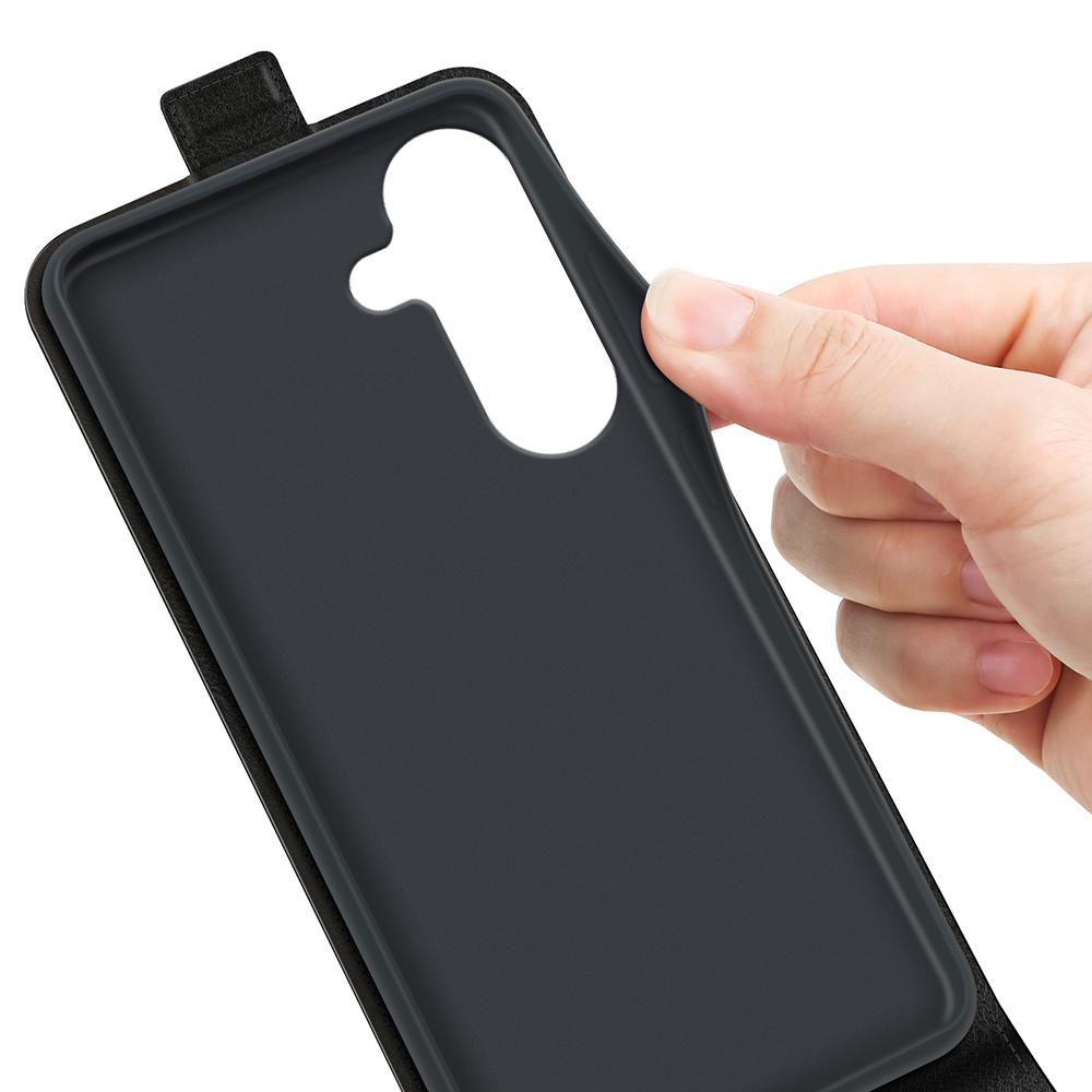 Samsung Galaxy S26 5G Texture Vertical Flip Leather Wallet Case with Card Slot, PU TPU Shockproof Protective Cover, Anti-Drop Magnetic Folio Phone Case