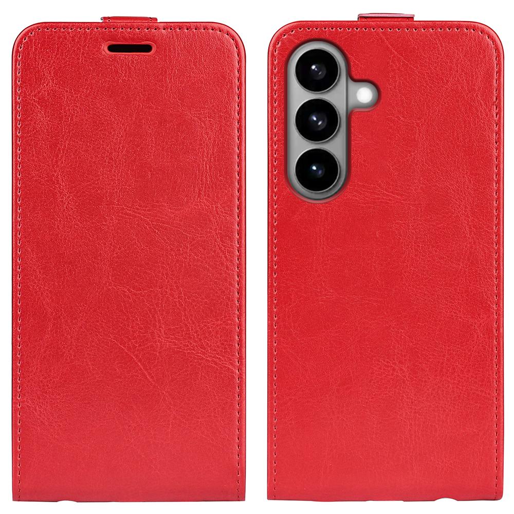 Samsung Galaxy S26 5G Texture Vertical Flip Leather Wallet Case with Card Slot, PU TPU Shockproof Protective Cover, Anti-Drop Magnetic Folio Phone Case