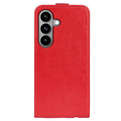 Samsung Galaxy S26 5G Texture Vertical Flip Leather Wallet Case with Card Slot, PU TPU Shockproof Protective Cover, Anti-Drop Magnetic Folio Phone Case