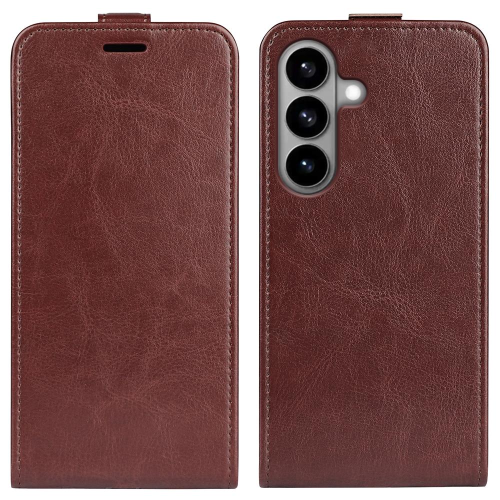 Samsung Galaxy S26 5G Texture Vertical Flip Leather Wallet Case with Card Slot, PU TPU Shockproof Protective Cover, Anti-Drop Magnetic Folio Phone Case