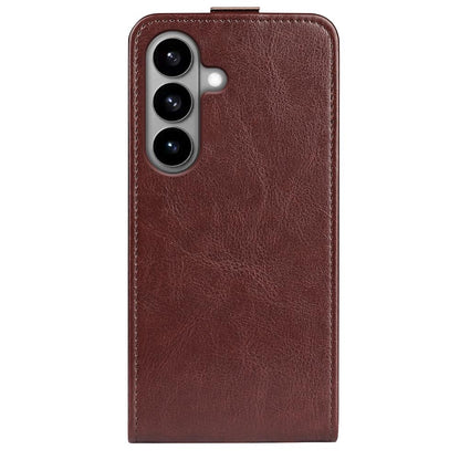 Samsung Galaxy S26 5G Texture Vertical Flip Leather Wallet Case with Card Slot, PU TPU Shockproof Protective Cover, Anti-Drop Magnetic Folio Phone Case