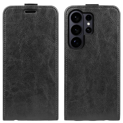 Samsung Galaxy S26 Ultra 5G Texture Vertical Flip Leather Wallet Case with Card Slot, PU TPU Shockproof Protective Cover, Anti-Drop Magnetic Folio Phone Case