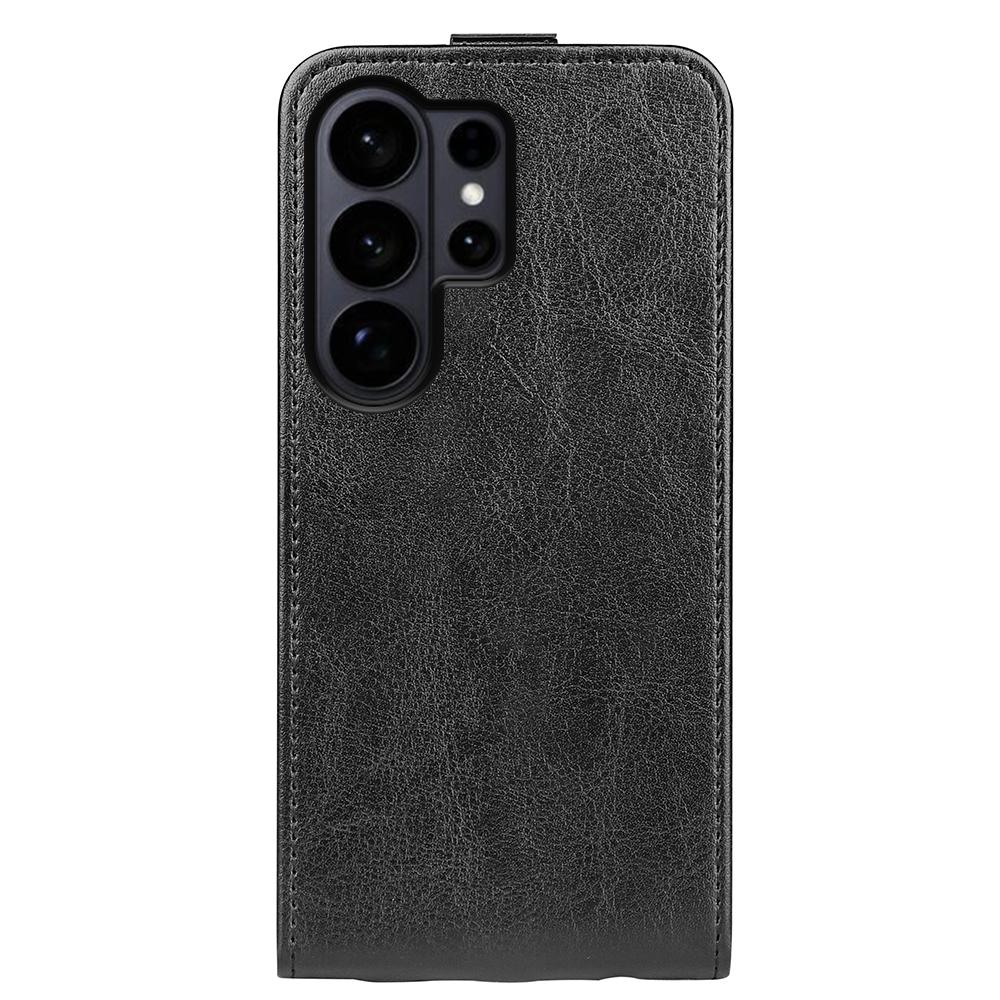Samsung Galaxy S26 Ultra 5G Texture Vertical Flip Leather Wallet Case with Card Slot, PU TPU Shockproof Protective Cover, Anti-Drop Magnetic Folio Phone Case