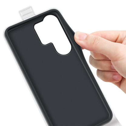Samsung Galaxy S26 Ultra 5G Texture Vertical Flip Leather Wallet Case with Card Slot, PU TPU Shockproof Protective Cover, Anti-Drop Magnetic Folio Phone Case