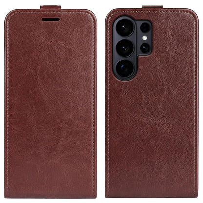 Samsung Galaxy S26 Ultra 5G Texture Vertical Flip Leather Wallet Case with Card Slot, PU TPU Shockproof Protective Cover, Anti-Drop Magnetic Folio Phone Case