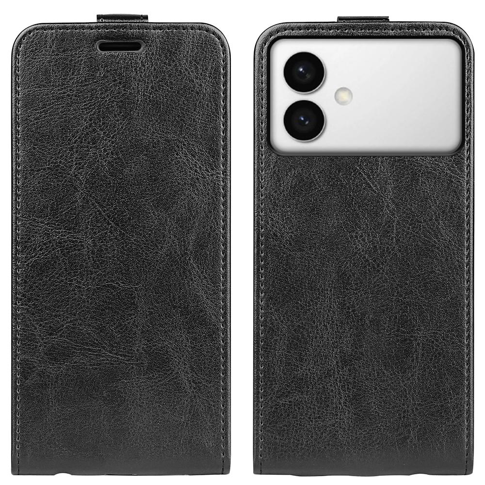 Samsung Galaxy S26 Edge 5G Texture Vertical Flip Leather Wallet Case with Card Slot, PU TPU Shockproof Protective Cover, Anti-Drop Magnetic Folio Phone Case