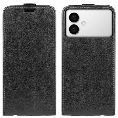 Samsung Galaxy S26 Edge 5G Texture Vertical Flip Leather Wallet Case with Card Slot, PU TPU Shockproof Protective Cover, Anti-Drop Magnetic Folio Phone Case