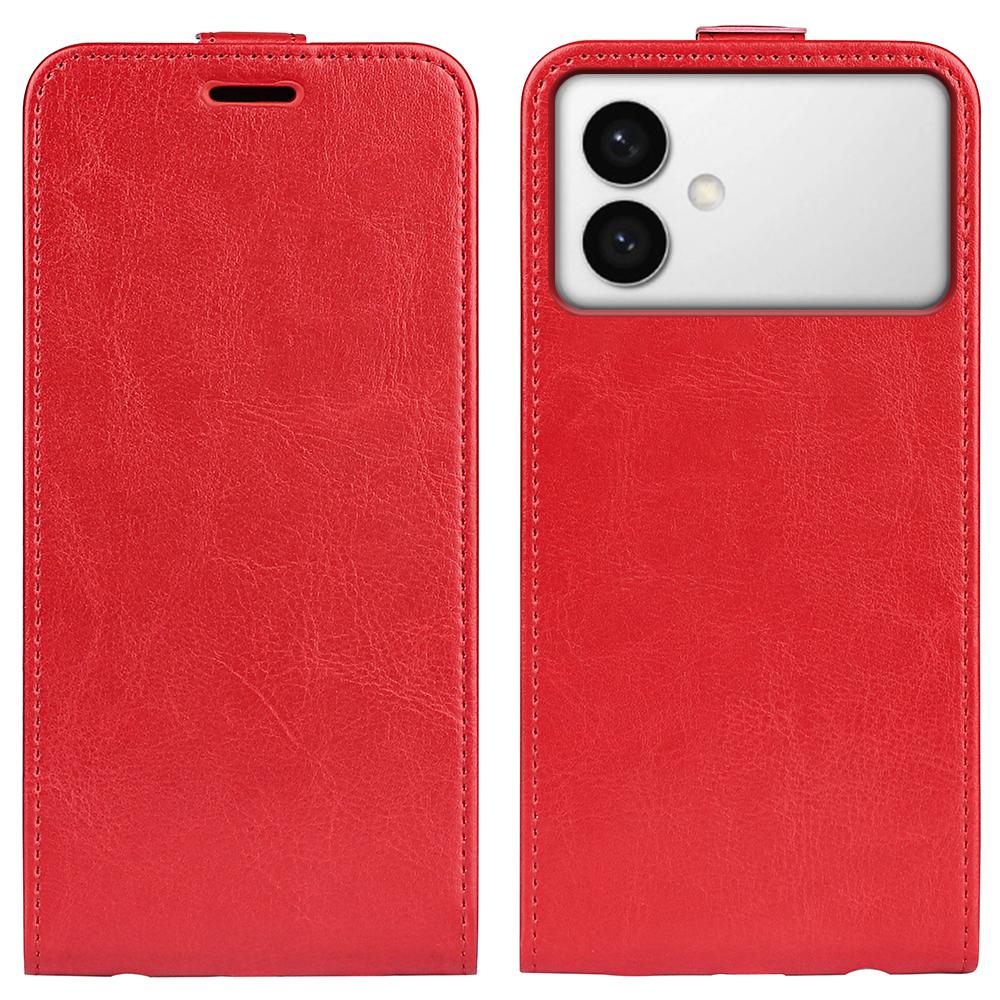 Samsung Galaxy S26 Edge 5G Texture Vertical Flip Leather Wallet Case with Card Slot, PU TPU Shockproof Protective Cover, Anti-Drop Magnetic Folio Phone Case
