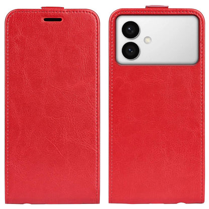 Samsung Galaxy S26 Edge 5G Texture Vertical Flip Leather Wallet Case with Card Slot, PU TPU Shockproof Protective Cover, Anti-Drop Magnetic Folio Phone Case
