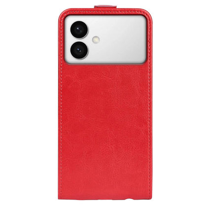 Samsung Galaxy S26 Edge 5G Texture Vertical Flip Leather Wallet Case with Card Slot, PU TPU Shockproof Protective Cover, Anti-Drop Magnetic Folio Phone Case