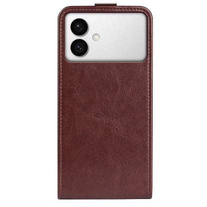 Samsung Galaxy S26 Edge 5G Texture Vertical Flip Leather Wallet Case with Card Slot, PU TPU Shockproof Protective Cover, Anti-Drop Magnetic Folio Phone Case