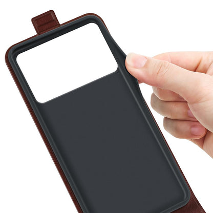 Samsung Galaxy S26 Edge 5G Texture Vertical Flip Leather Wallet Case with Card Slot, PU TPU Shockproof Protective Cover, Anti-Drop Magnetic Folio Phone Case