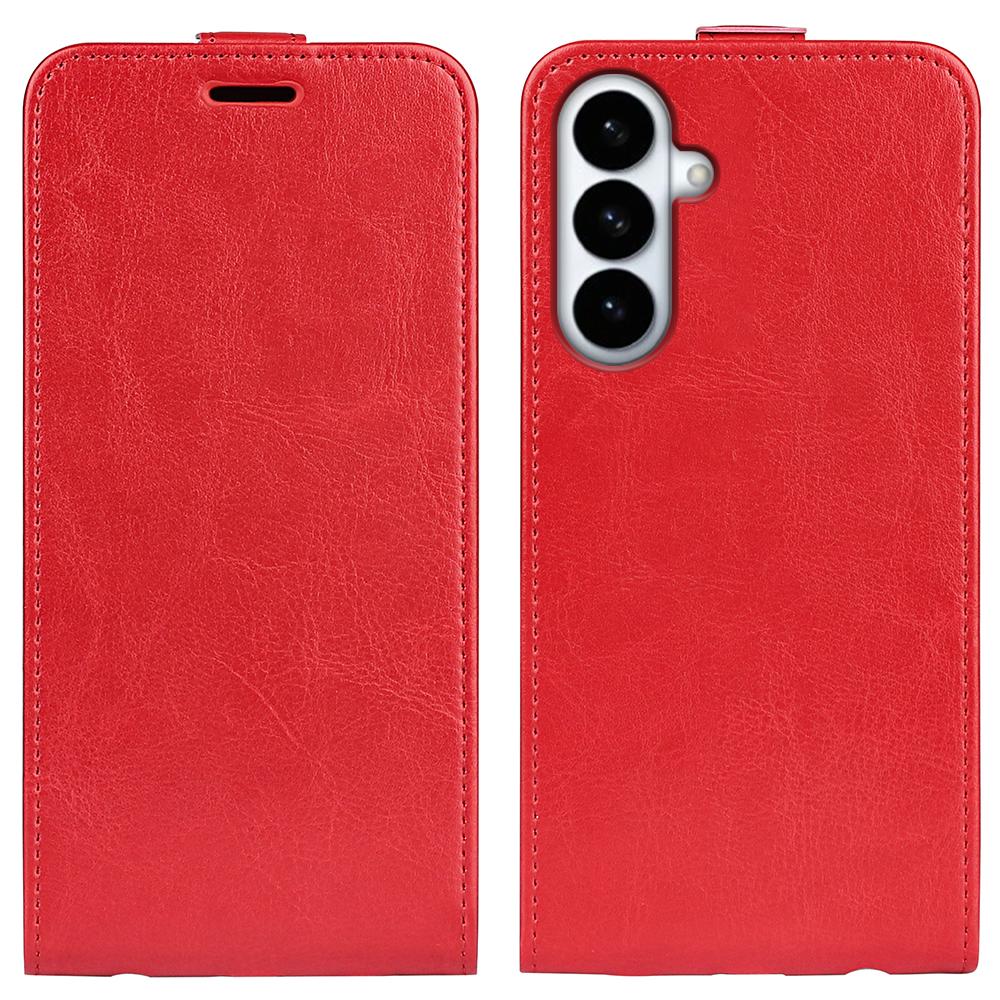 Samsung Galaxy S26+ 5G Texture Vertical Flip Leather Wallet Case with Card Slot, PU TPU Shockproof Protective Cover, Anti-Drop Magnetic Folio Phone Case