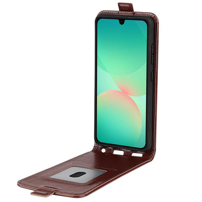 Samsung Galaxy A27 5G Texture Vertical Flip Leather Wallet Case with Card Slot, PU TPU Shockproof Protective Cover, Anti-Drop Magnetic Folio Phone Case