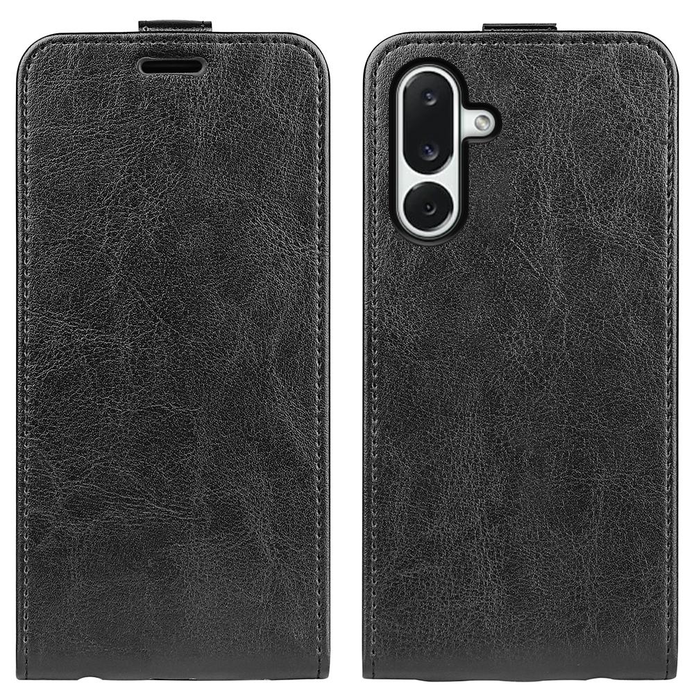 Samsung Galaxy F36 5G Texture Vertical Flip Leather Wallet Case with Card Slot, PU TPU Shockproof Protective Cover, Anti-Drop Magnetic Folio Phone Case