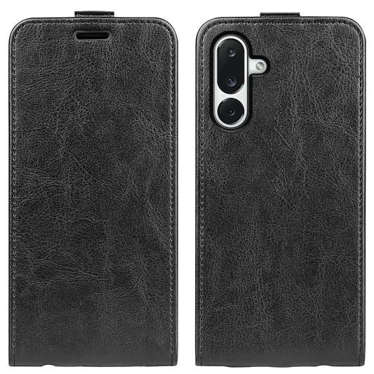 Samsung Galaxy F36 5G Texture Vertical Flip Leather Wallet Case with Card Slot, PU TPU Shockproof Protective Cover, Anti-Drop Magnetic Folio Phone Case
