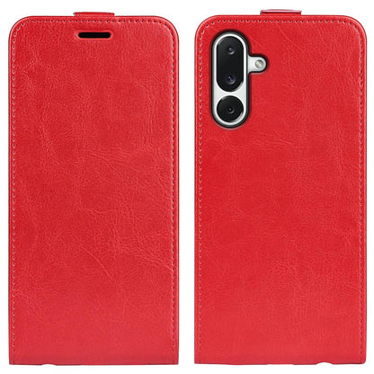 Samsung Galaxy M36 5G Texture Vertical Flip Leather Wallet Case with Card Slot, PU TPU Shockproof Protective Cover, Anti-Drop Magnetic Folio Phone Case