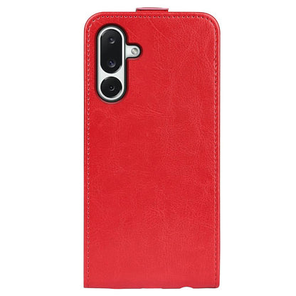 Samsung Galaxy M36 5G Texture Vertical Flip Leather Wallet Case with Card Slot, PU TPU Shockproof Protective Cover, Anti-Drop Magnetic Folio Phone Case
