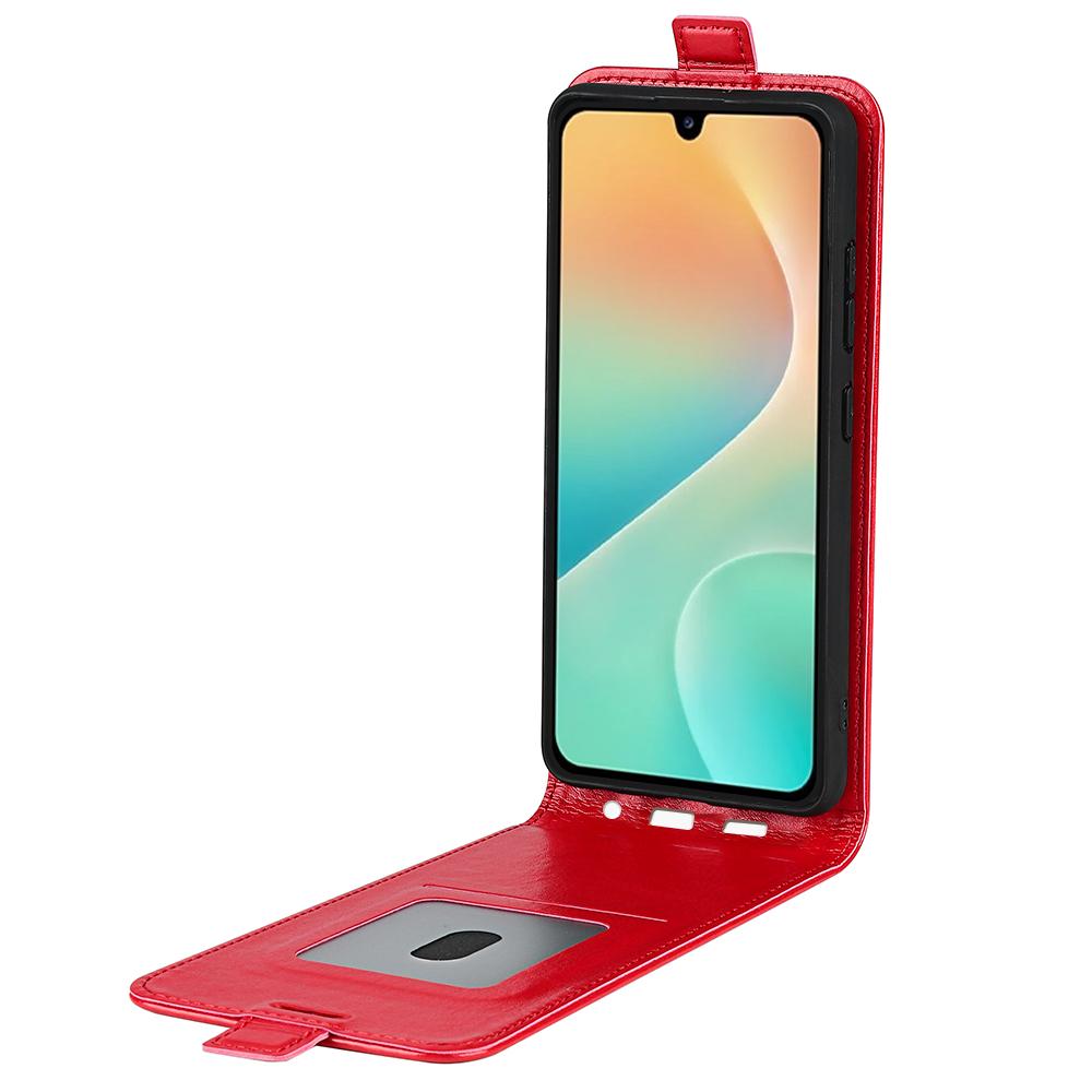 Samsung Galaxy M36 5G Texture Vertical Flip Leather Wallet Case with Card Slot, PU TPU Shockproof Protective Cover, Anti-Drop Magnetic Folio Phone Case