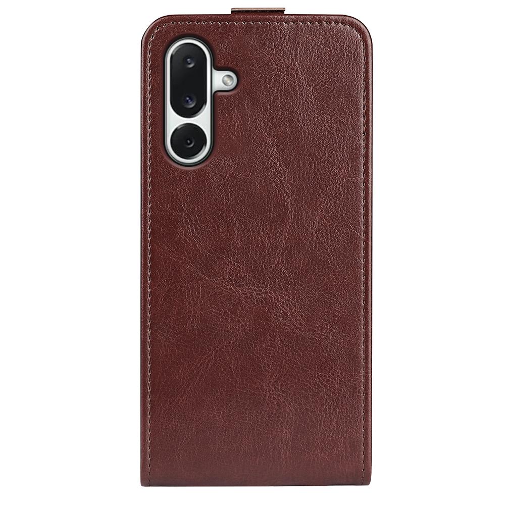 Samsung Galaxy M36 5G Texture Vertical Flip Leather Wallet Case with Card Slot, PU TPU Shockproof Protective Cover, Anti-Drop Magnetic Folio Phone Case