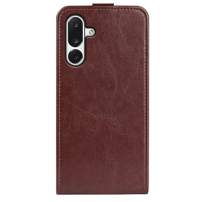 Samsung Galaxy M36 5G Texture Vertical Flip Leather Wallet Case with Card Slot, PU TPU Shockproof Protective Cover, Anti-Drop Magnetic Folio Phone Case